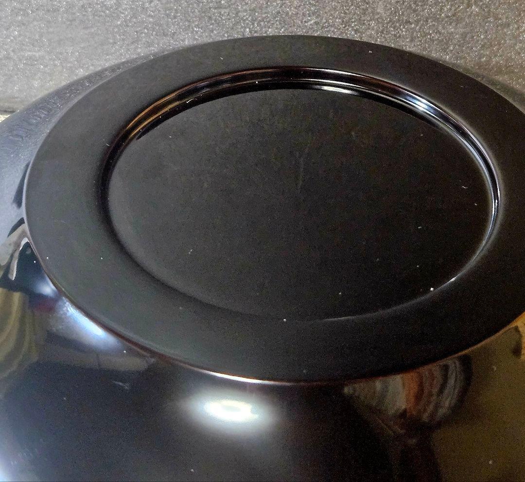秀衡塗り　丸三漆器製　漆塗り　朱黒漆塗 金彩菱文様　菓子鉢　菓子器　盛鉢　茶道具