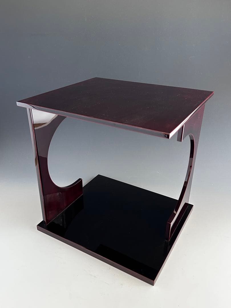 茶道具　輪島塗　淡々斎好写　溜塗　円意棚　若島丈史　共箱　漆芸　漆器　茶会　棚物