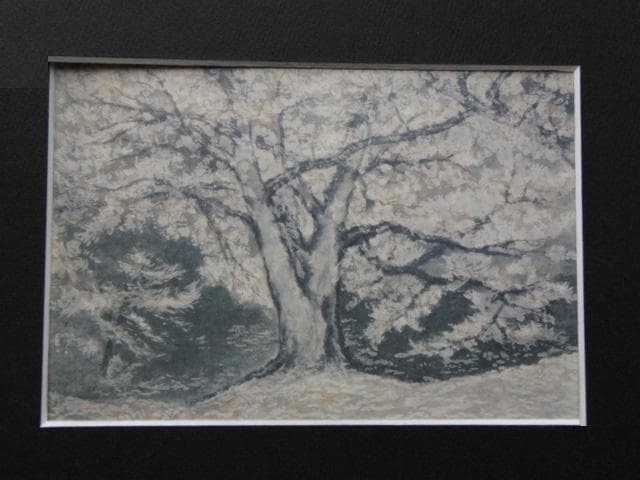 川崎鈴彦、【花】、希少な額装用画集より、新品額装付、状態良好