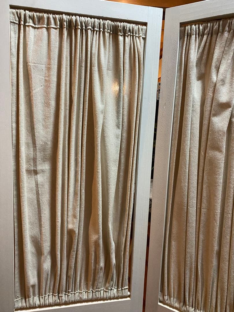 コットンリネンカーテン付き4蓮 パーテーション - www.properties-gate.com