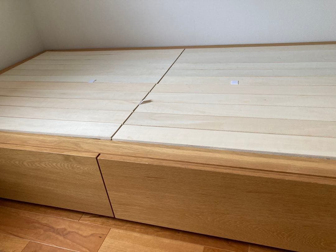 無印良品　収納ベッド　シングル　オーク材　廃盤商品