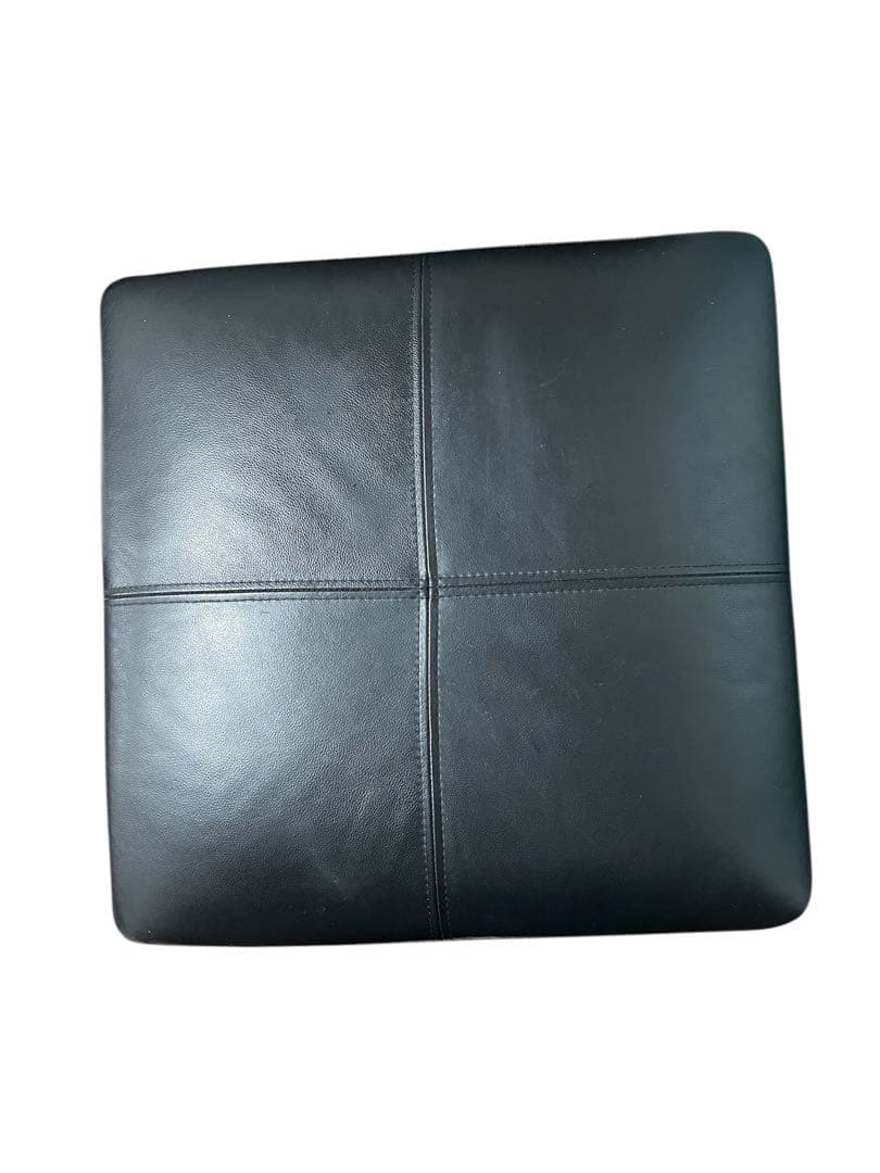 黒　オットマン　フットスツール