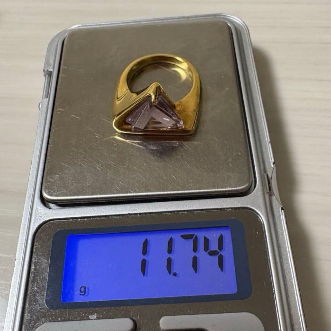 k18淡い紫色の宝石 リング