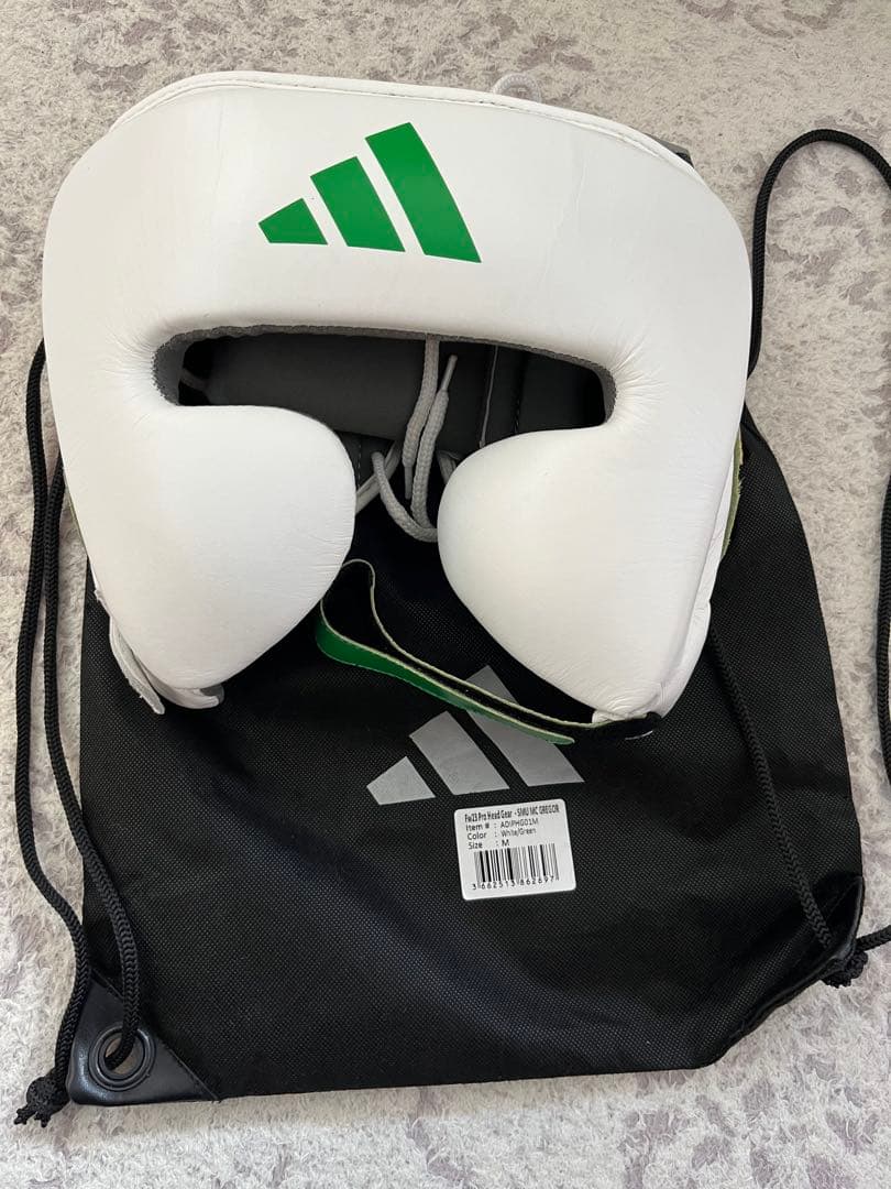 adidas ボクシング ヘッドギア ホワイト/グリーン adidas（アディダス） ボクシング 限定モデル アディスター プロ