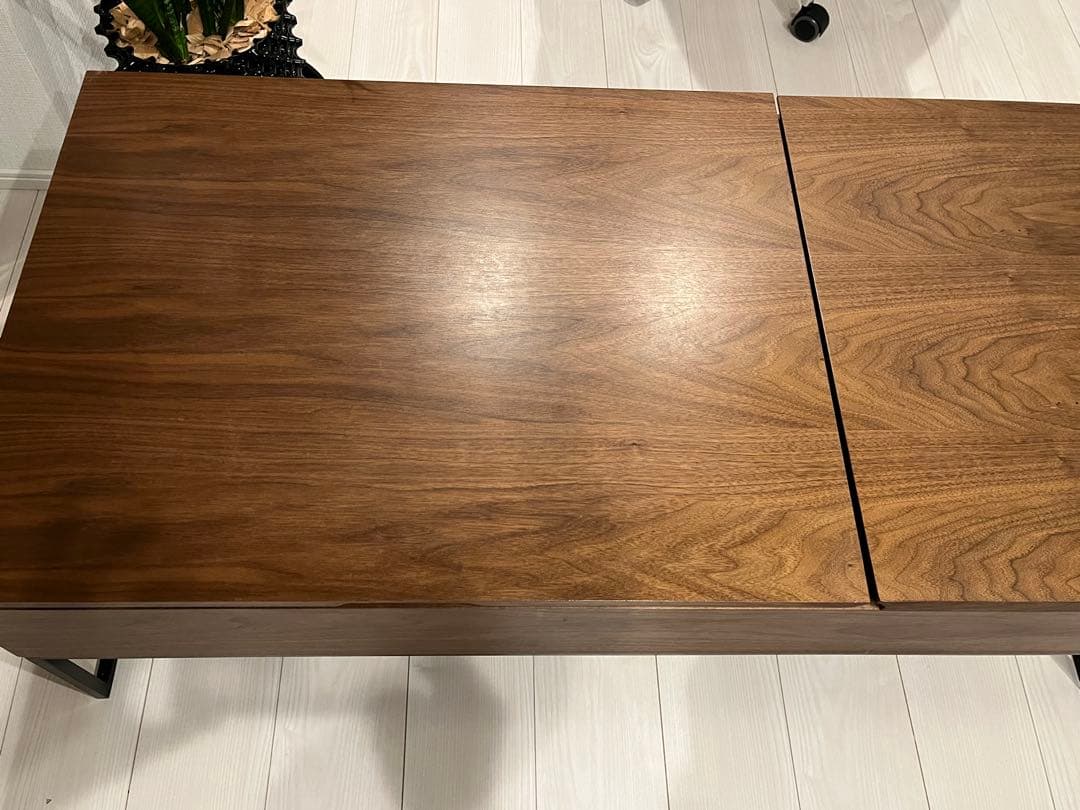 【お値下げ中】美品　ニトリ　昇降センターテーブル　ミドルブラウン