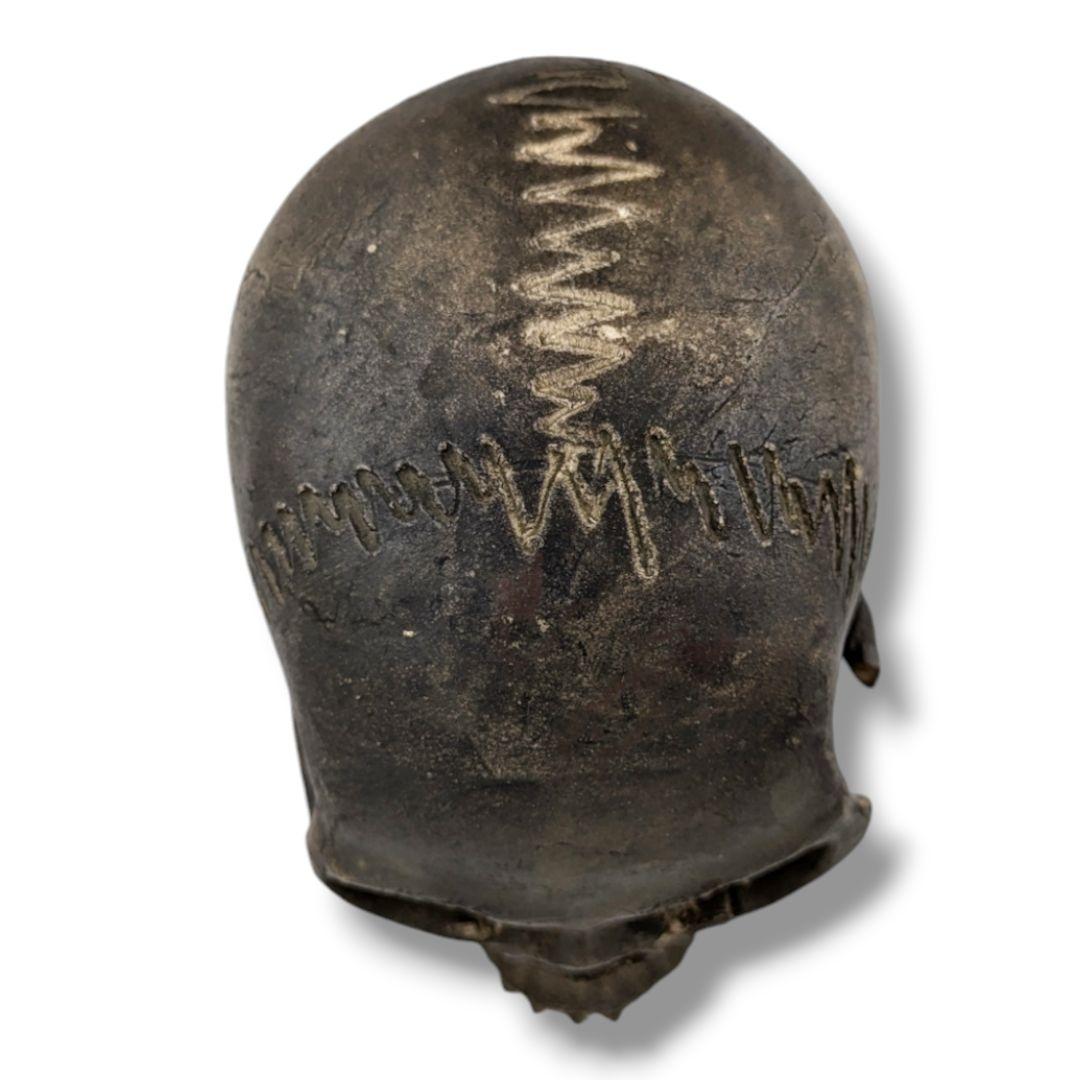 時代品 陶器製 髑髏 骸骨 野晒し しゃれこうべ