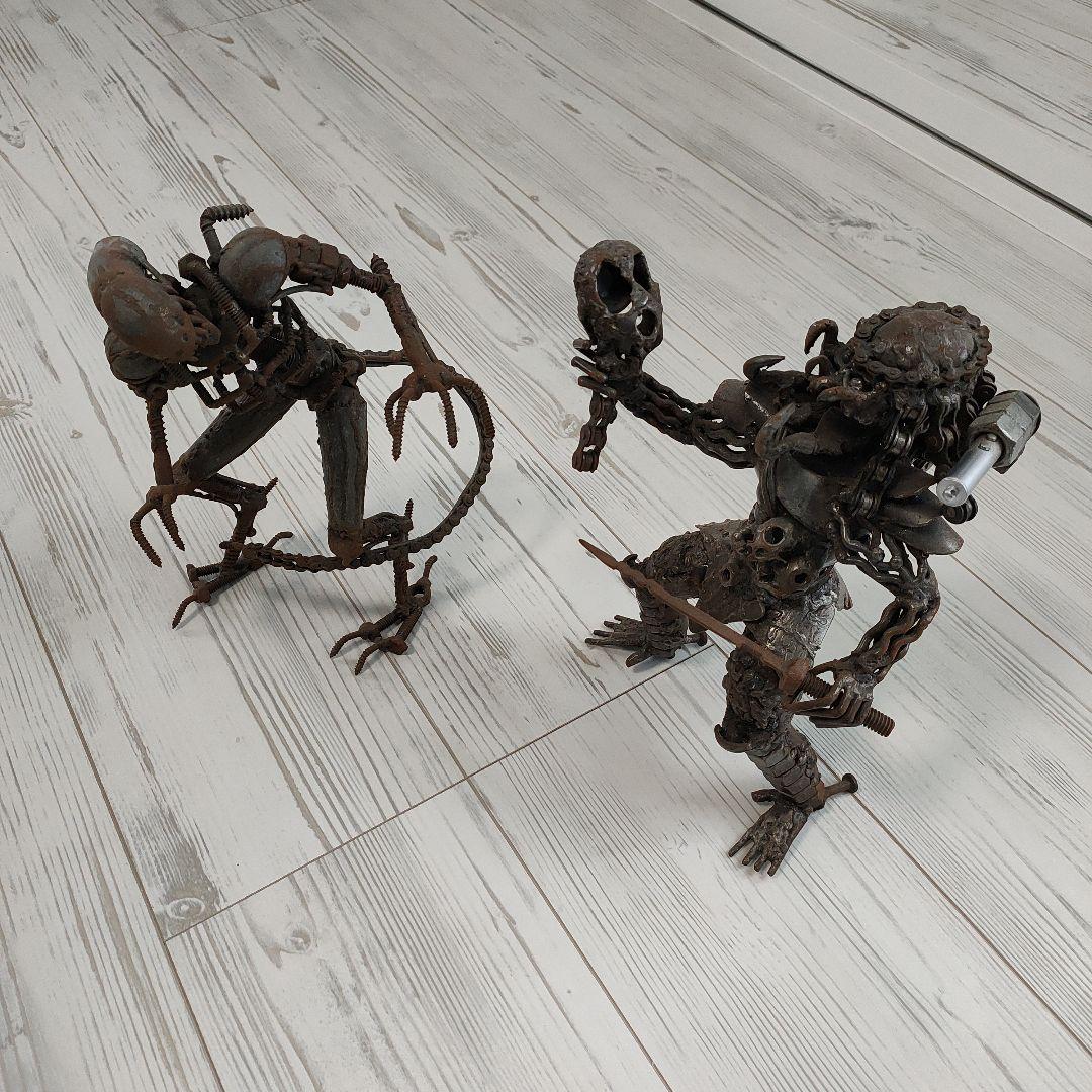 廃材メタルアート／エイリアンVSプレデター