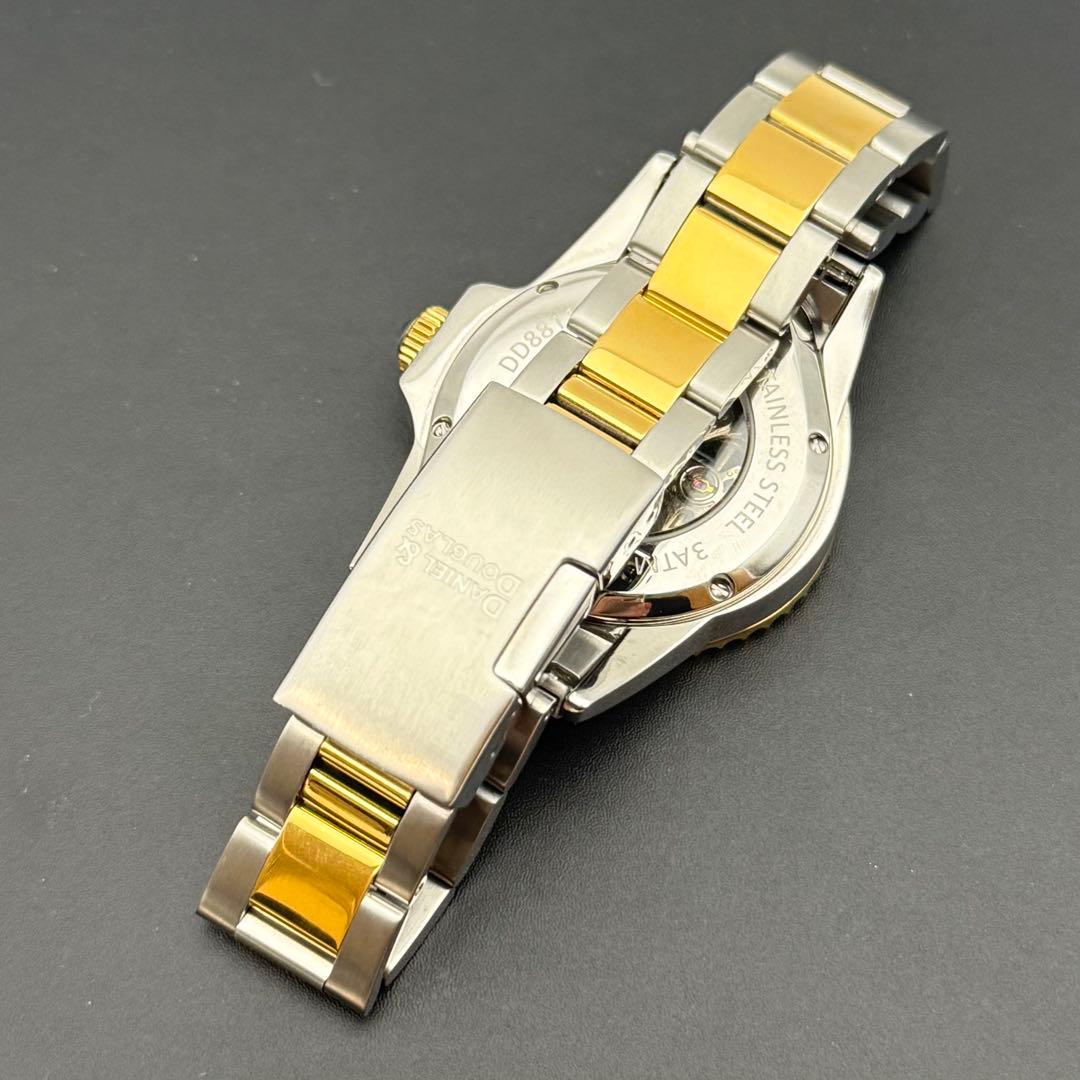 超希少/稼働品✨ダニエルダグラス 腕時計 自動巻 裏スケ ゴールド コンビカラー