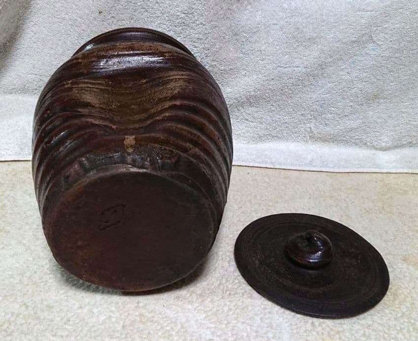 古備前水指 銘 青海 文化遺産オンライン 古備前水指 木箱付き