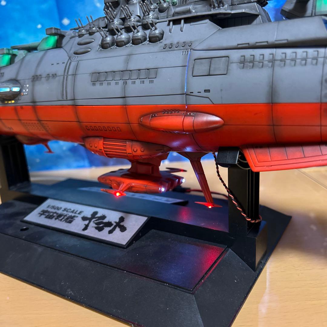 宇宙戦艦ヤマト 1/500フル電飾、墨入れ、つや消し塗装、完成品