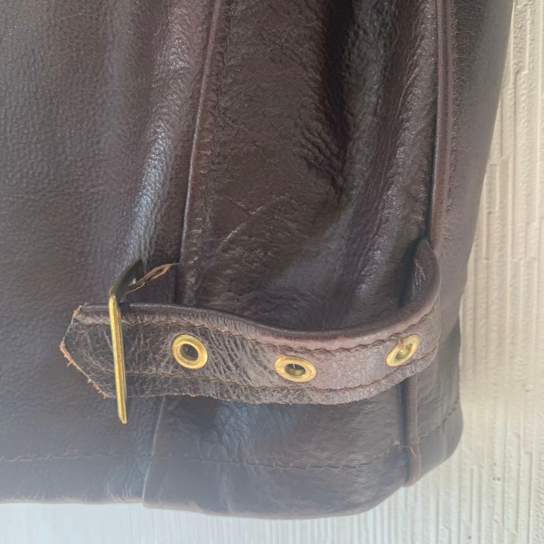 Schott ショット 642VS レザー シングルライダースジャケット茶 38