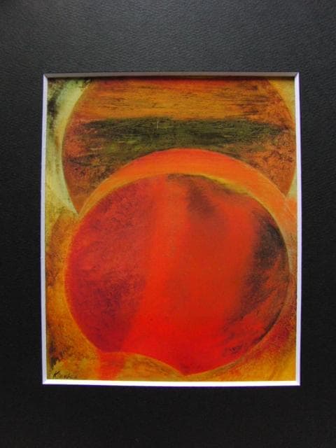 江美絹子、記憶の赤、希少な画集より、新品高級額・額装付、状態良好