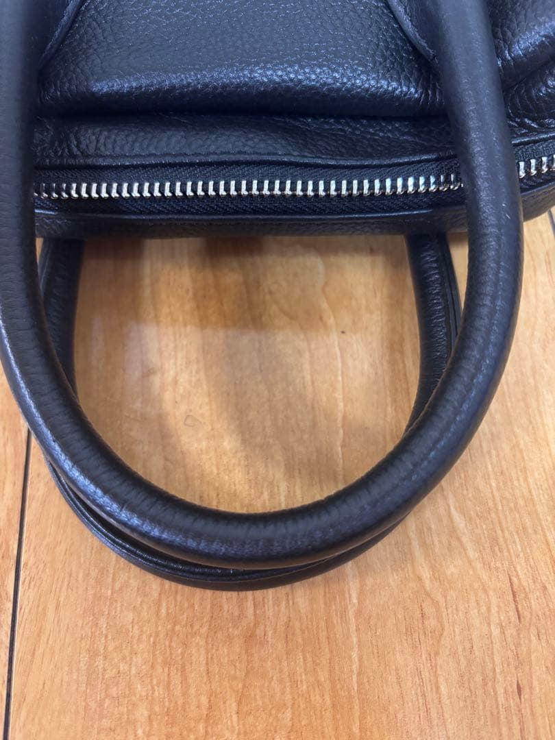 【完売色】未使用近　ビアズリー ラウンドミニボストンバック　ブラック