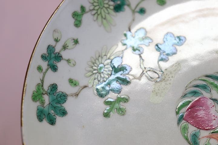 中国 清朝期 粉彩四君子鑑賞大皿② アンティーク 時代箱付0621 - メルカリ