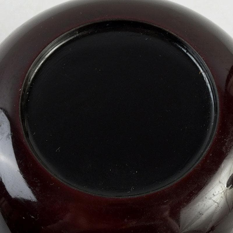 茶道具 蒔絵師 西村弘峰作 曳舟蒔絵 中棗 共箱 V 9343