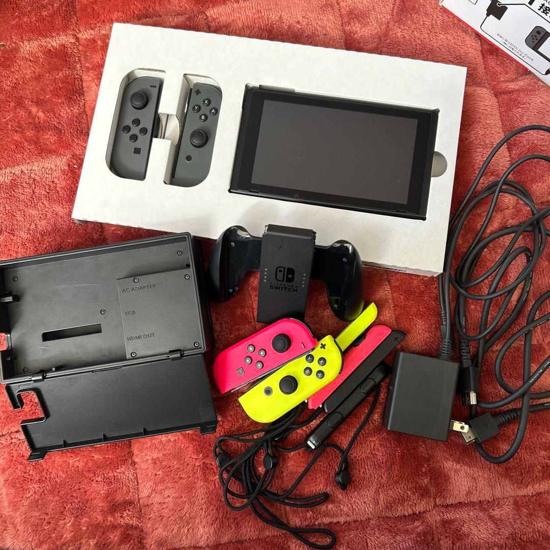 Nintendo Switch 本体 グレー/カラフルジョイコン付き