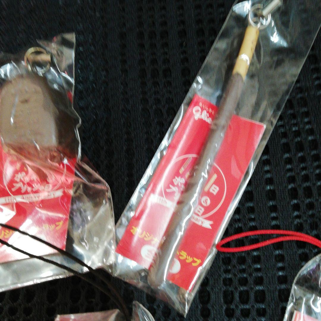 レアグリコ11周年記念ストラップ カプリコビスココロン全5種とポッキーボールペン