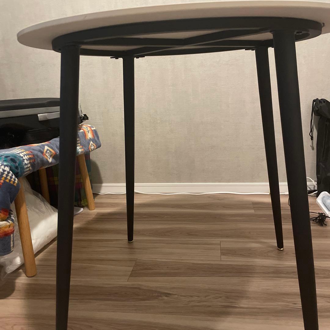 大理石調　直径80㎝　ダイニングテーブル