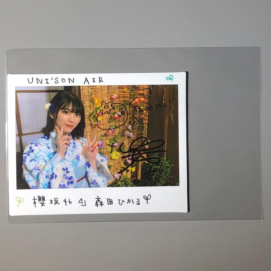 森田ひかる　直筆サイン入りチェキと直筆サイン入りキャップ