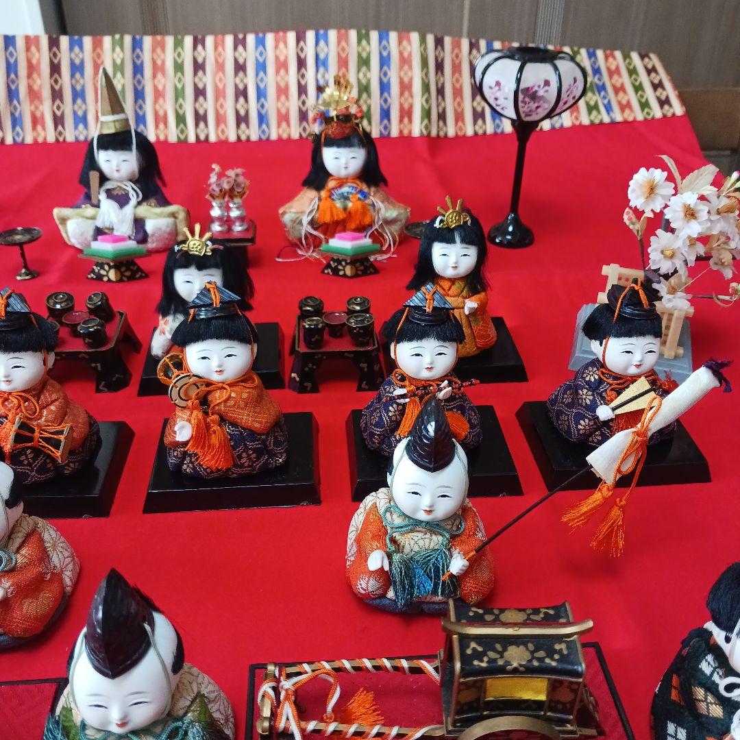 雛人形　吉徳大光作　ひな飾り　木目込十五人飾り　コンパクトサイズ雛人形