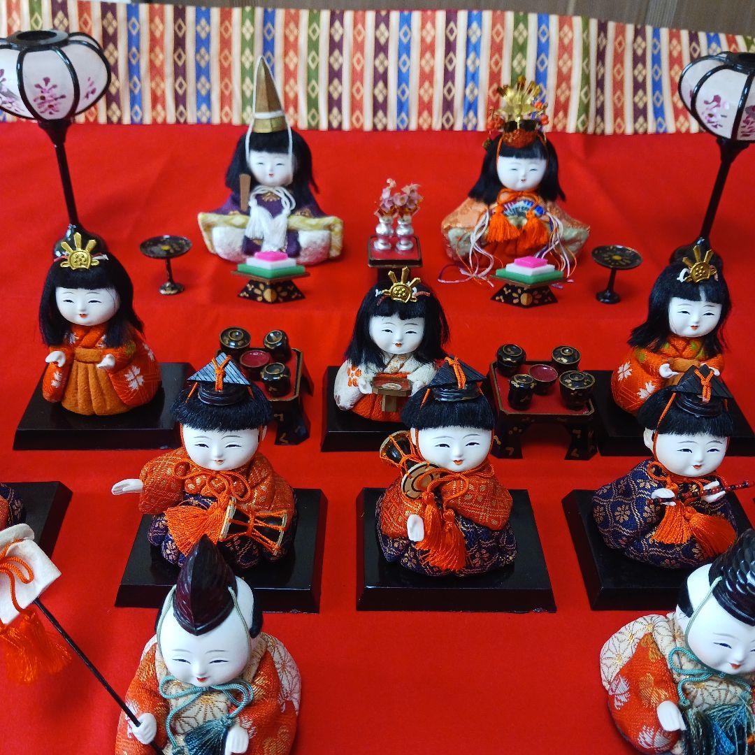 雛人形　吉徳大光作　ひな飾り　木目込十五人飾り　コンパクトサイズ雛人形