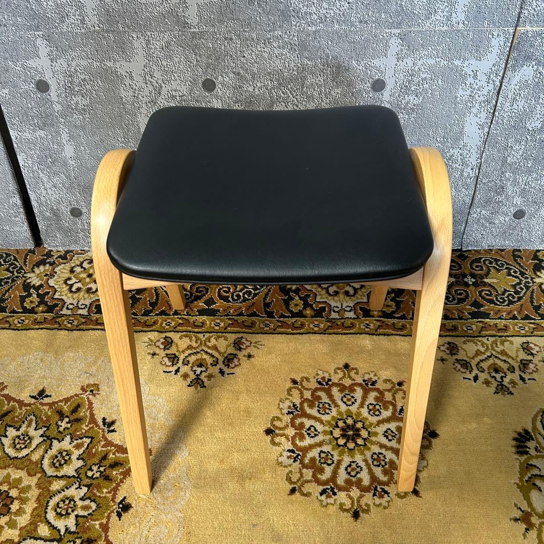 ꧁秋田木工 AKIMOKU꧂NO.202 剣持スツール PVCレザー 剣持勇