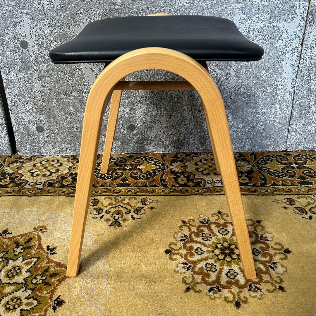 ꧁秋田木工 AKIMOKU꧂NO.202 剣持スツール PVCレザー 剣持勇