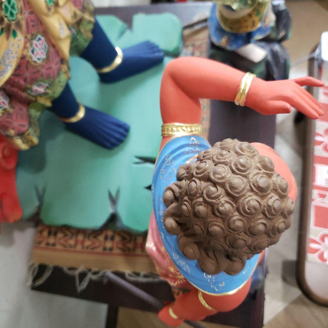 Bフライデー送料無料☆極彩色 不動明王三尊像2尺☆矜羯羅童子・制多迦