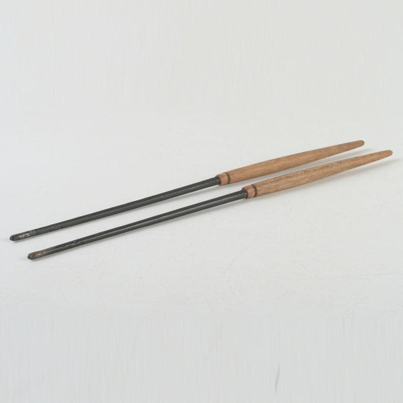 茶道具 金工師 木村清五郎造 風炉用火箸 共布共箱 C 9250