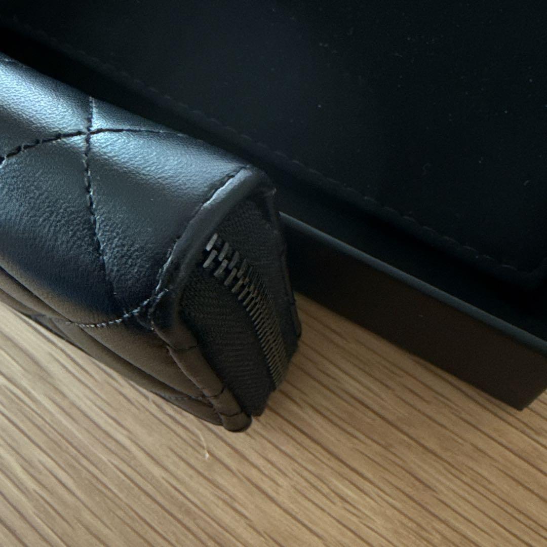 レア　シャネル マトラッセ ケース ソーブラック カードケース