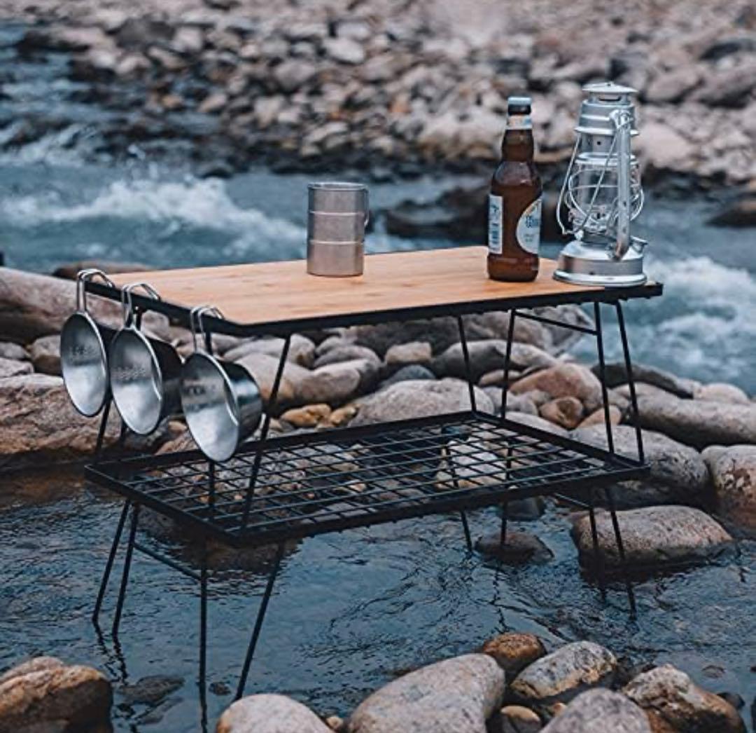 セット】収納バッグ＆NANGOGEAR フィールドラック3枚＋竹製天板