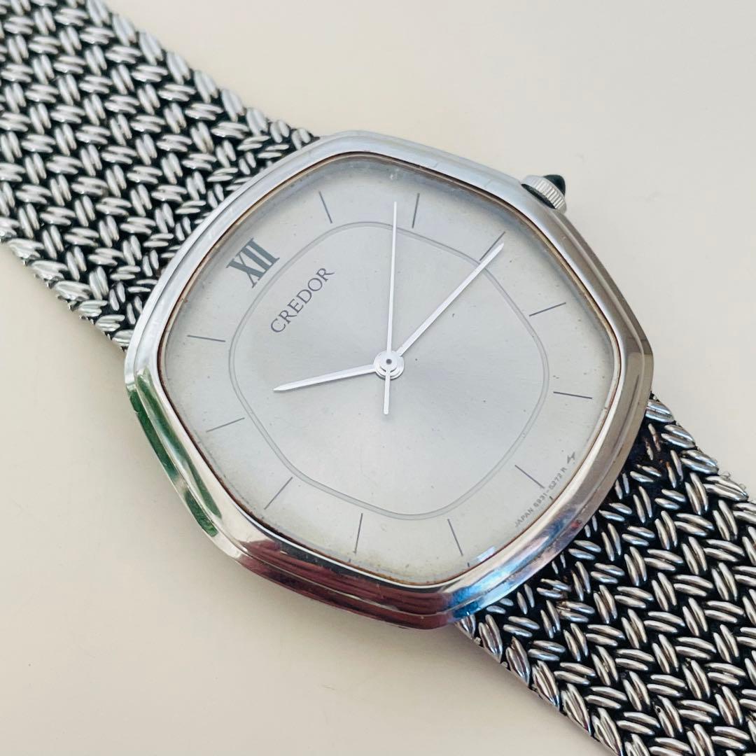 CREDOR クレドール 腕時計 5931-5232 シルバー 稼働品 セイコー