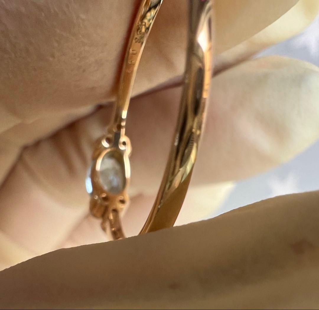 【新品】アクアマリン ダイヤモンド リング ♡ K18YG #16