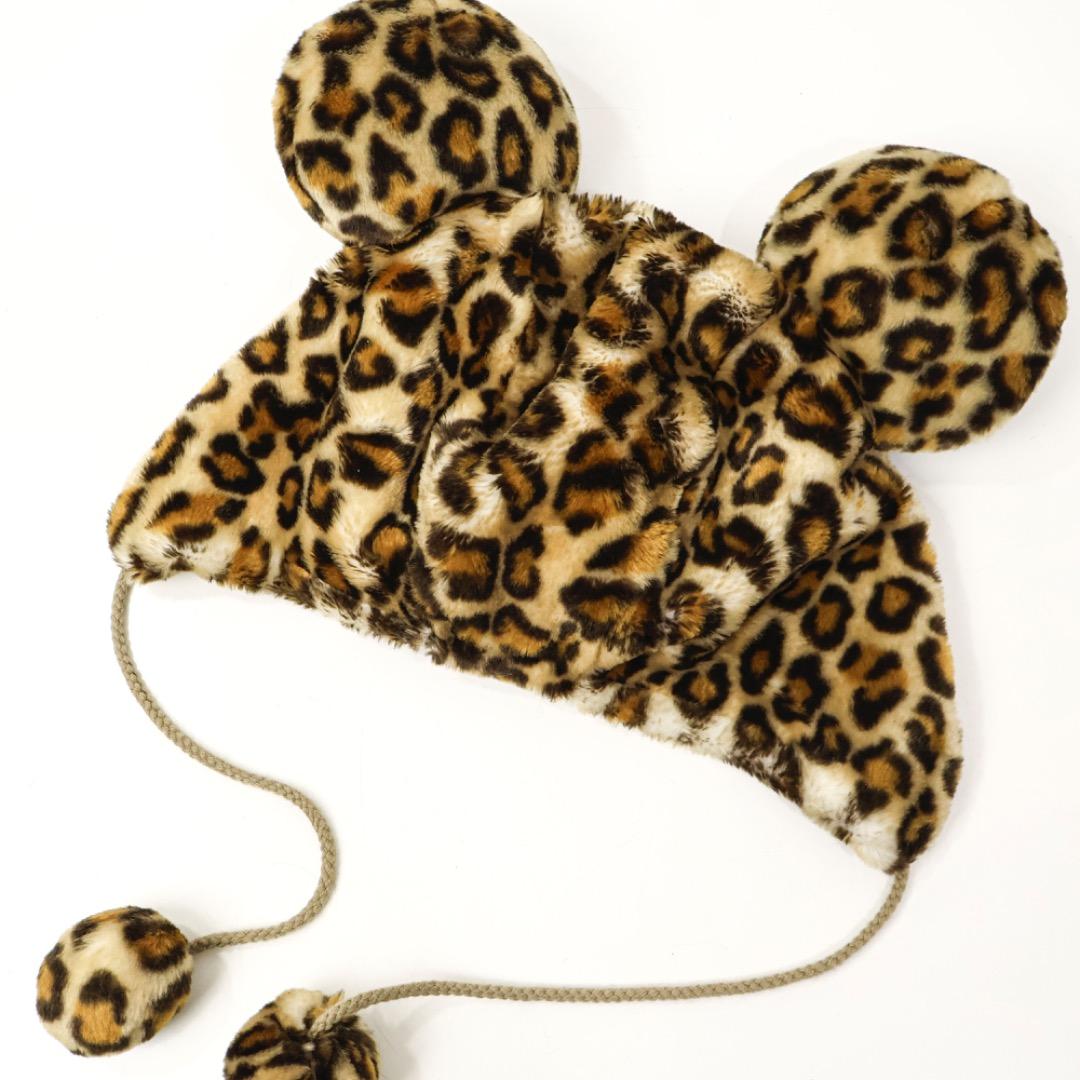 H5280F◾️ディズニーリゾート　豹柄ミニー　ファンキャップ