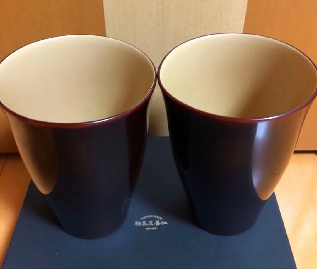 輪島塗ビアカップ 2個セット