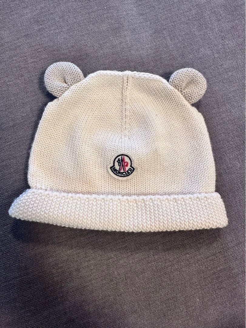 ☆MONCLER☆モンクレール☆キッズLサイズ☆アイボリー☆ビーニー☆