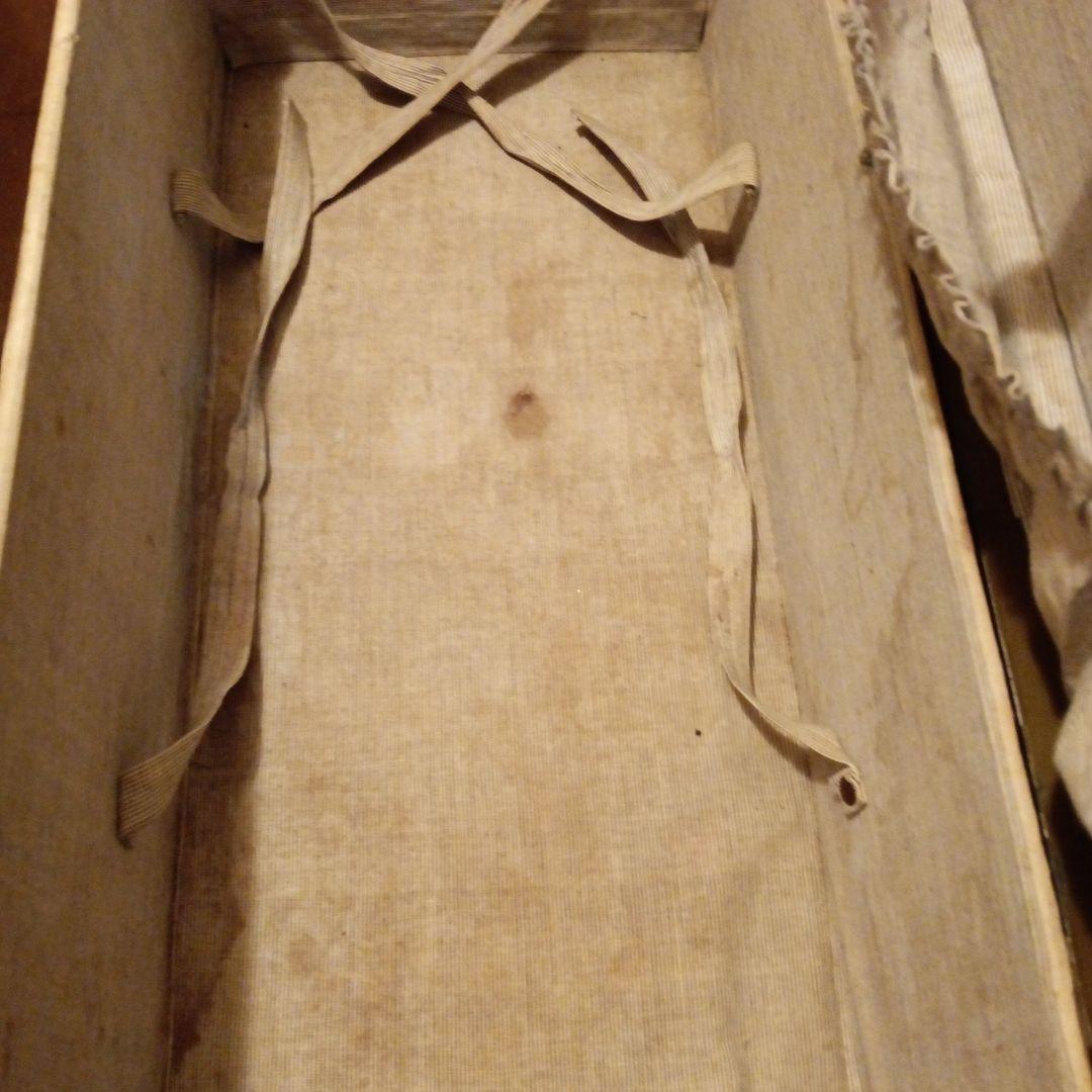 旧日本帝国陸軍稀少レア日清日露〜太平洋戦争当時物重厚古鉄金具留付木製軍装備軍隊箱