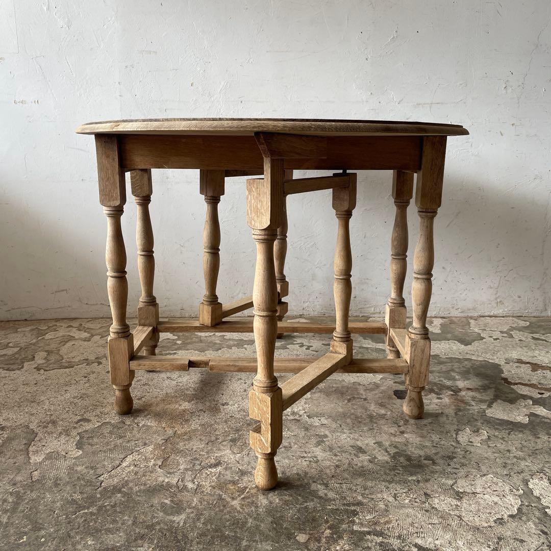 noonゲートレッグテーブル ドロップリーフテーブル 剥離