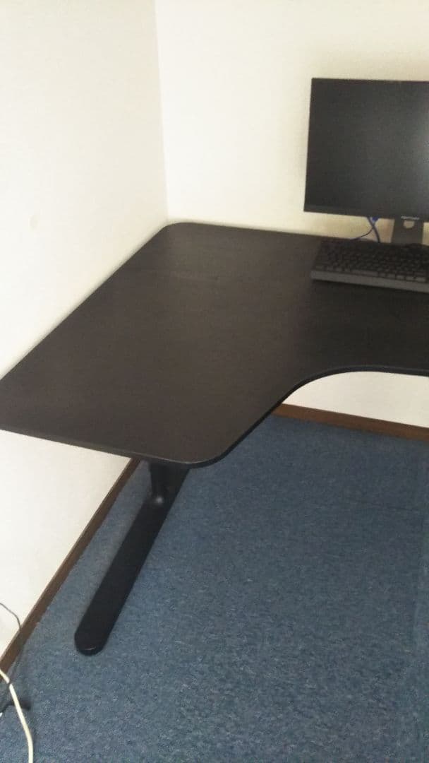 イケア★IKEA★BEKANT ★ベカント コーナー　デスク 机　左　黒　無印
