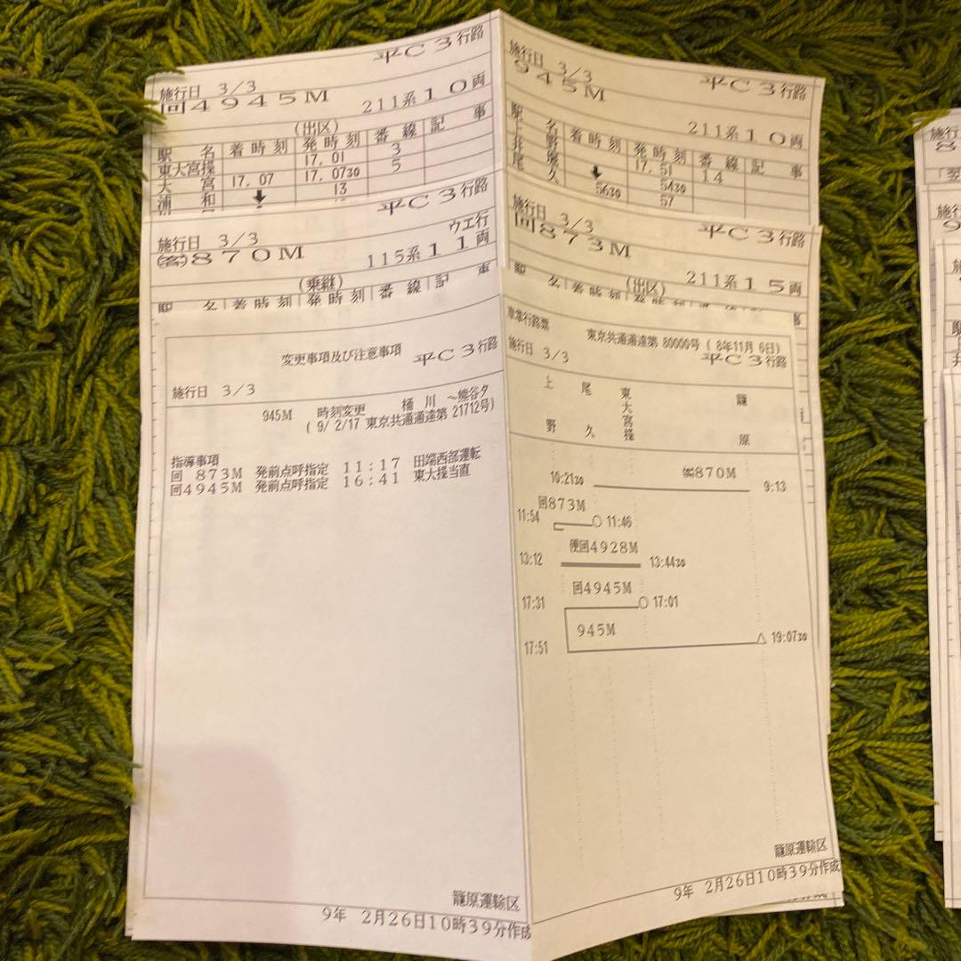 鉄道　スタフ　ミニ　籠原区　10行路