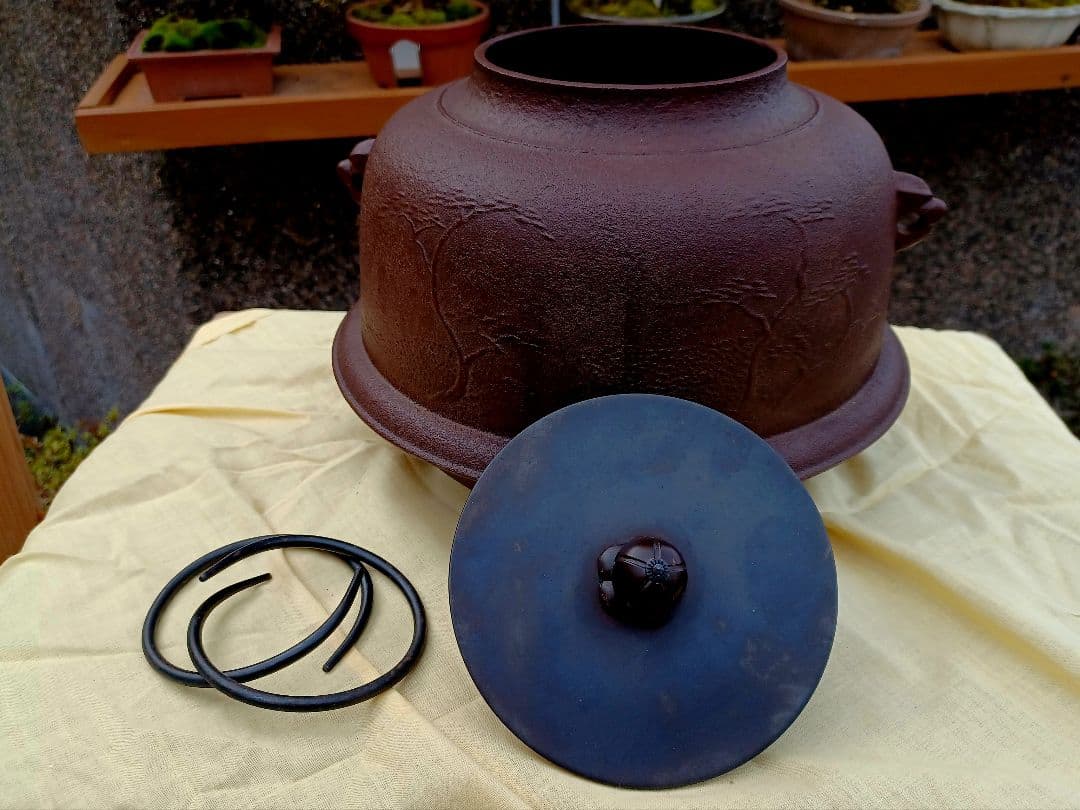 美品！人間国宝 釜師 佐藤浄清 造 浜松地紋真形羽釜 真作 - メルカリ