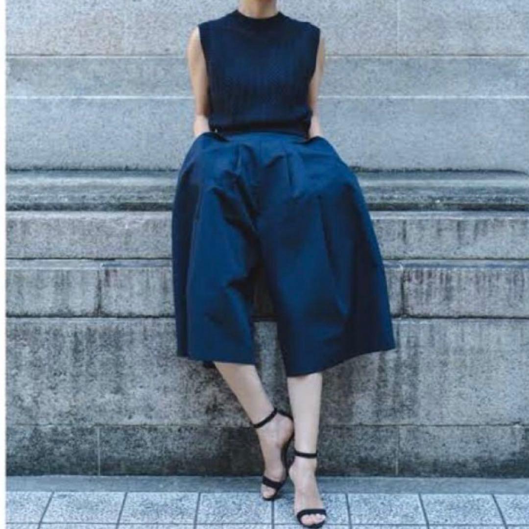 タグ付き未使用品 Nala ドレスパンツ 伊勢丹限定色 ネイビー レディース