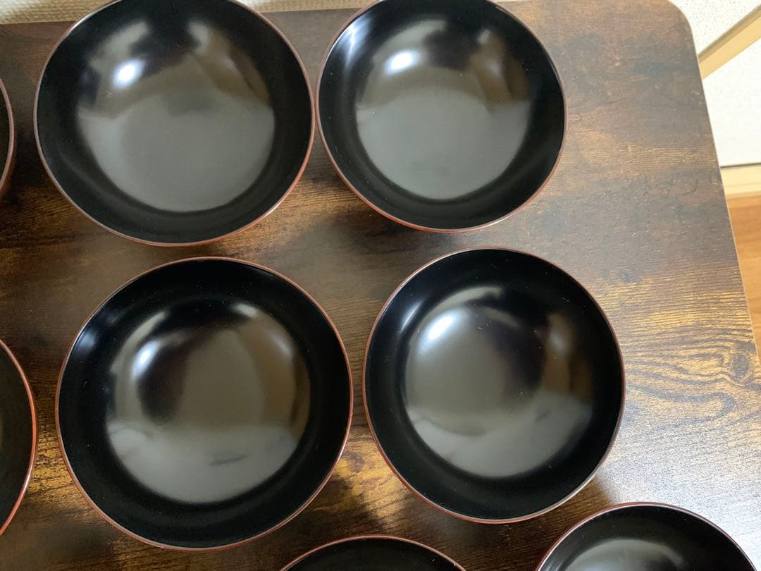 輪島塗　金彩　吸物椀10客　時代物　蓋付き椀　お椀　汁椀　椀　未使用品