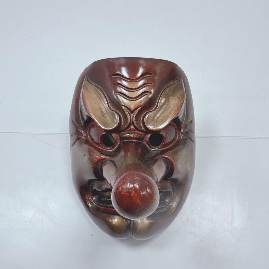 k1810 天狗 お面 鉄製 A97739158オリジナル