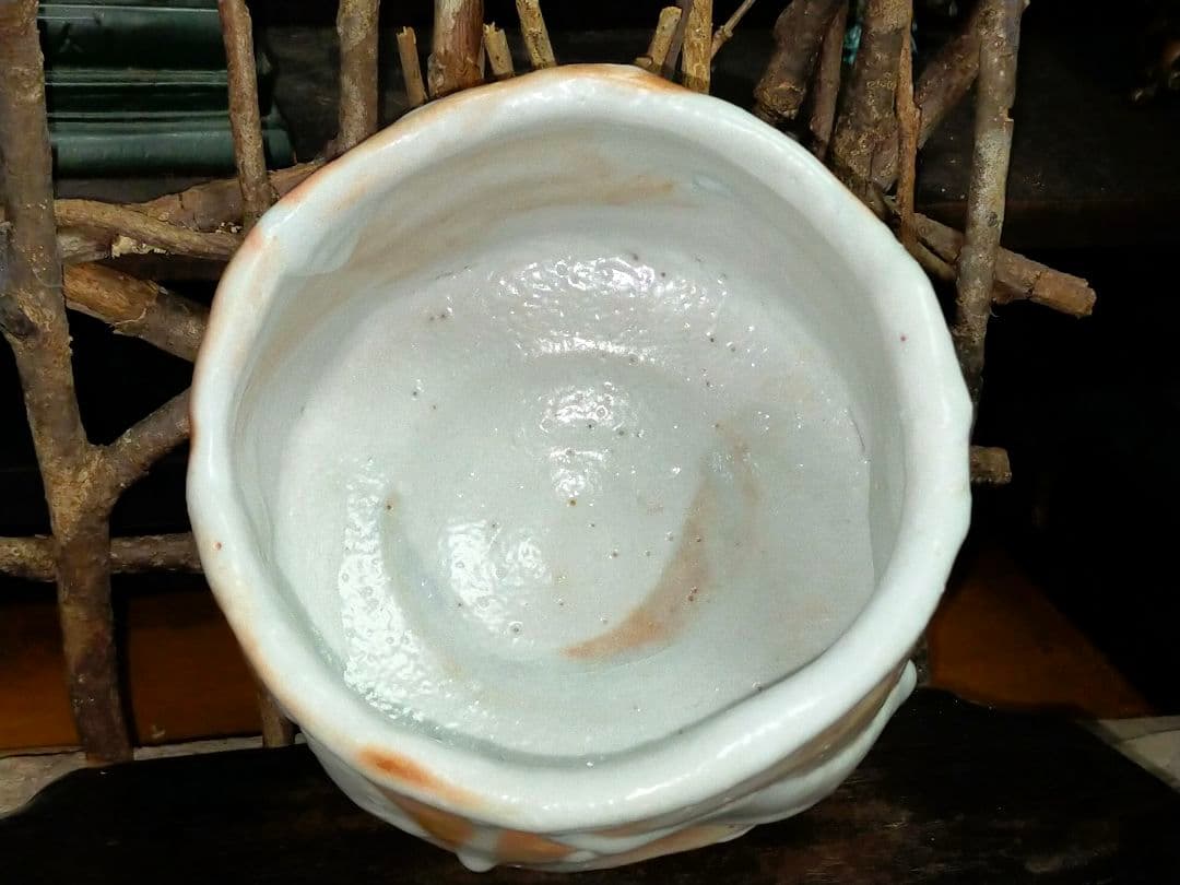 ♥美濃焼♥　志野　茶碗　在銘　茶道具　骨董　古玩