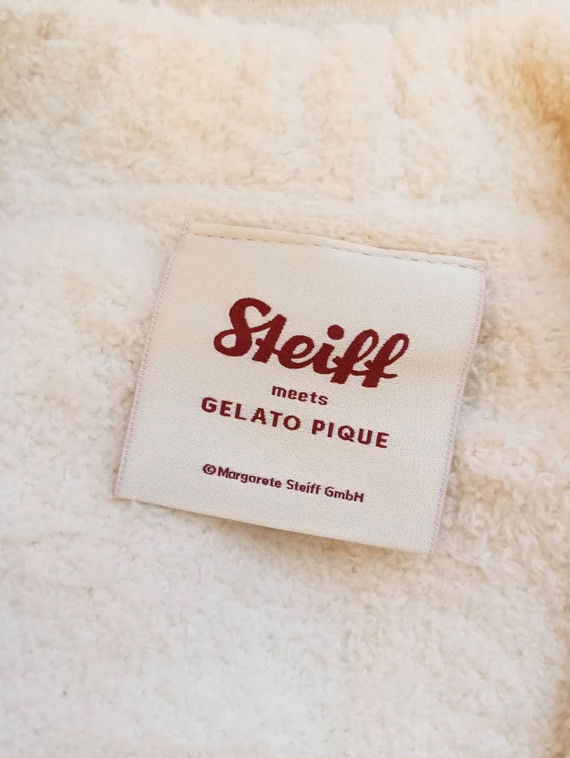 新品ジェラートピケパウダージャガードカーディガンシュタイフМ