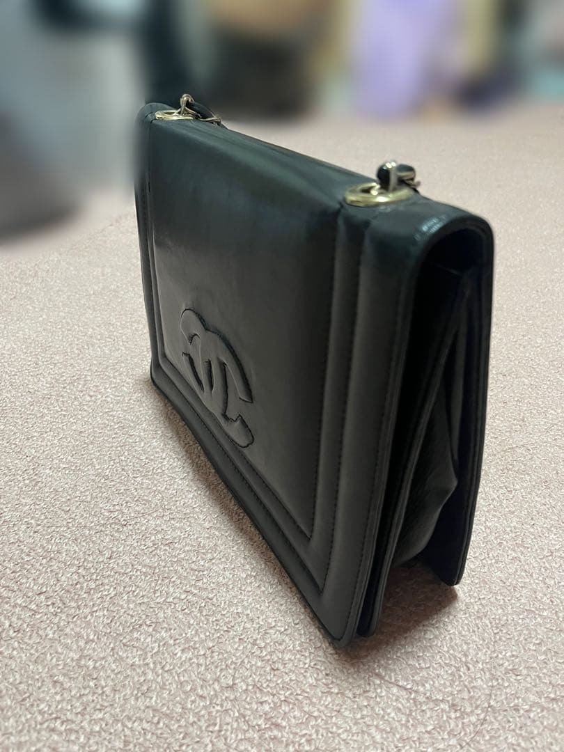 Chanel ブラック レザー ショルダーバッグ 本日お値下げ