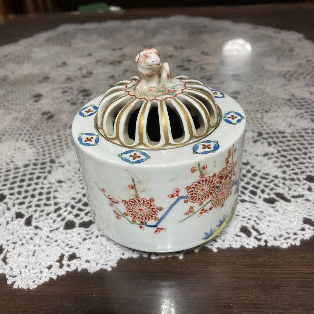 九谷香炉 香炉-工芸品⁄九谷焼⁄九谷焼香炉 直作染付香炉⁄