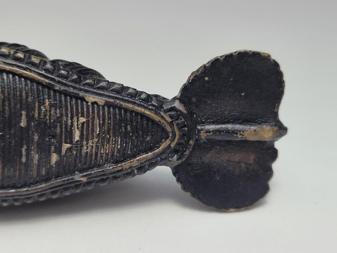 古銅造 えび型 置物 明清時代 幅約17.5㎝