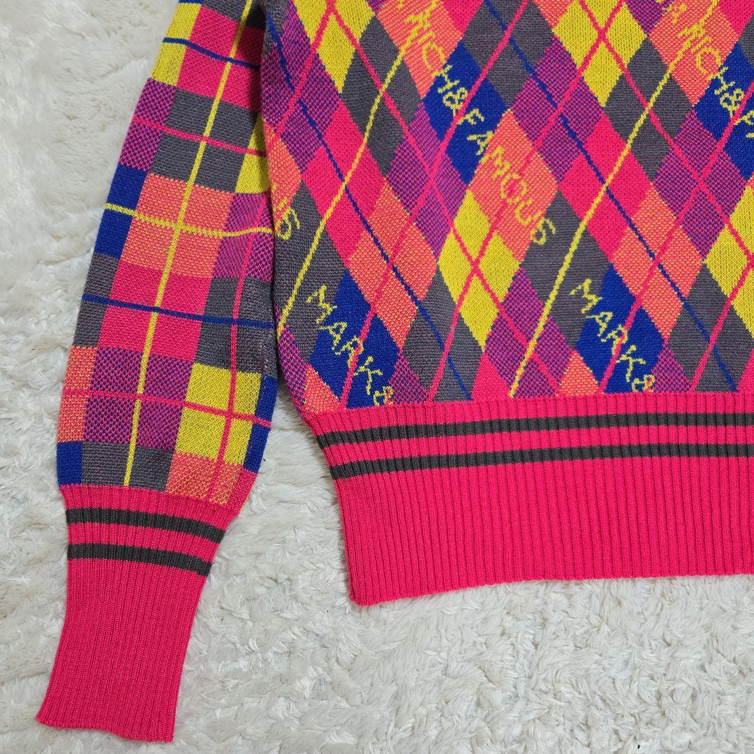 美品 マークアンドロナ アーガイル柄 セットアップ 日本製 近年モデル